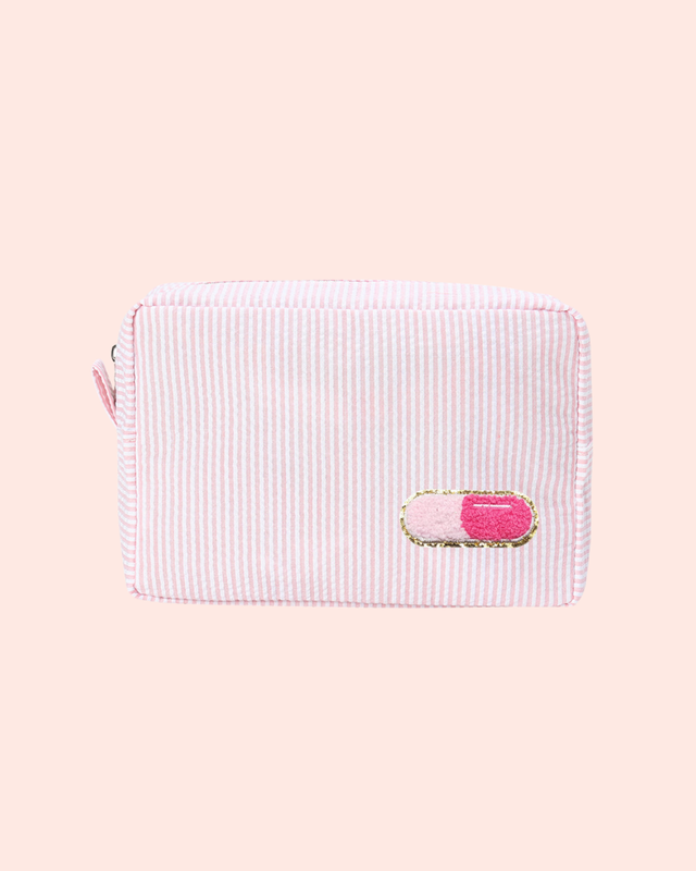 Striped Pouch Pink- So Aesthetic!