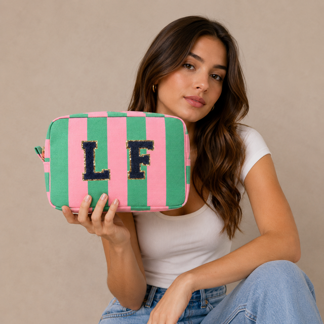 Pouch Stripes Green - So Aesthetic!