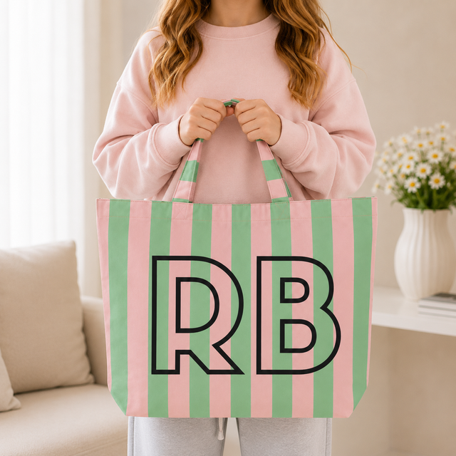 Tote Monogram Green - So Aesthetic!