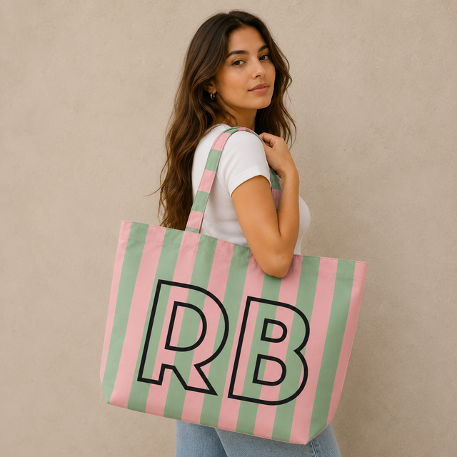 Tote Monogram Green - So Aesthetic!