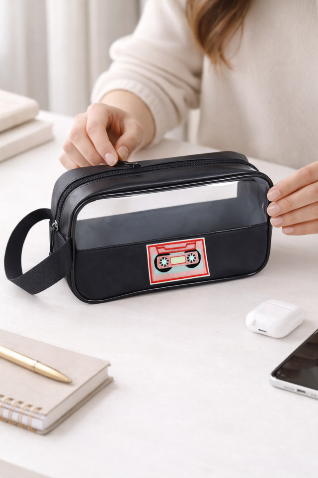 Clear Tote Ch- Negro