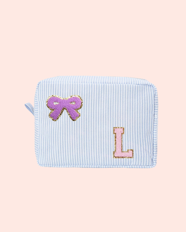 Striped Pouch Baby Blue- So Aesthetic!