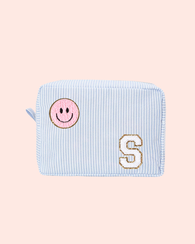 Striped Pouch Baby Blue- So Aesthetic!