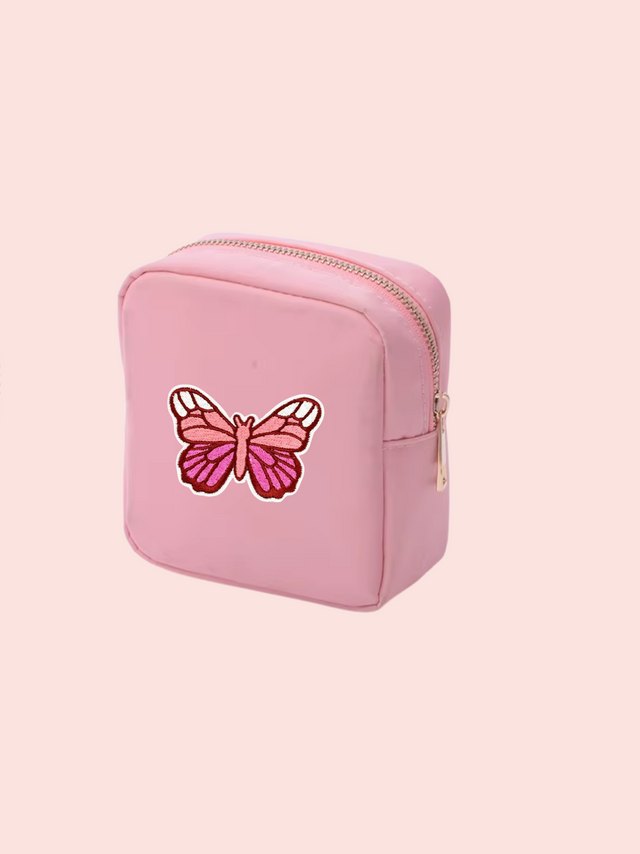 Mini Care Nylon Pouch Rose- So Aesthetic!