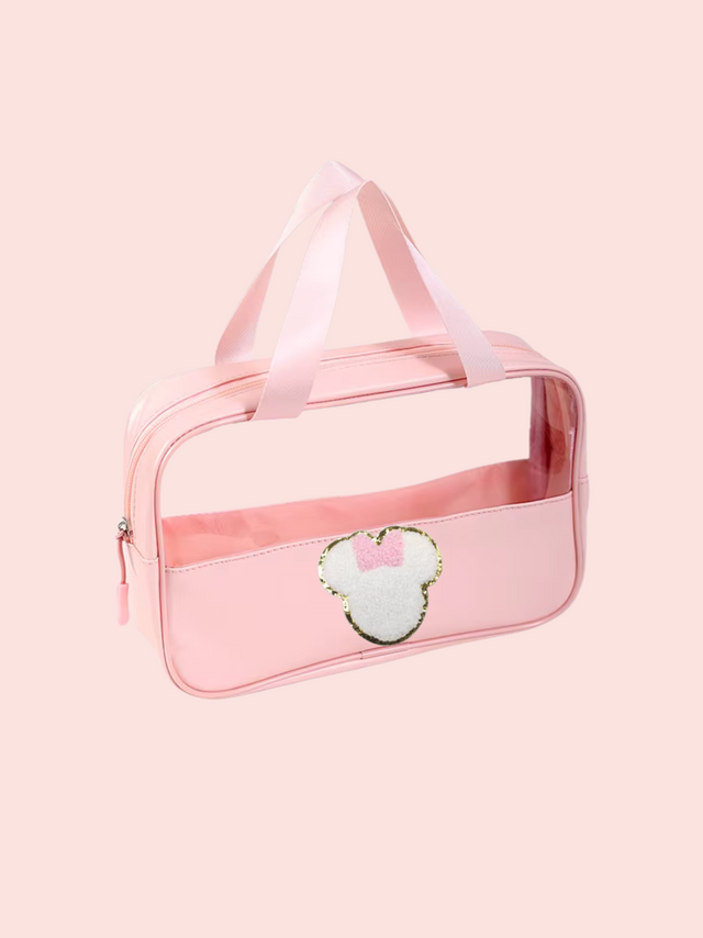 Clear Tote M- Rosa