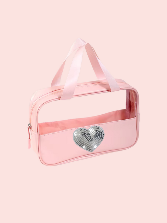 Clear Tote M- Rosa