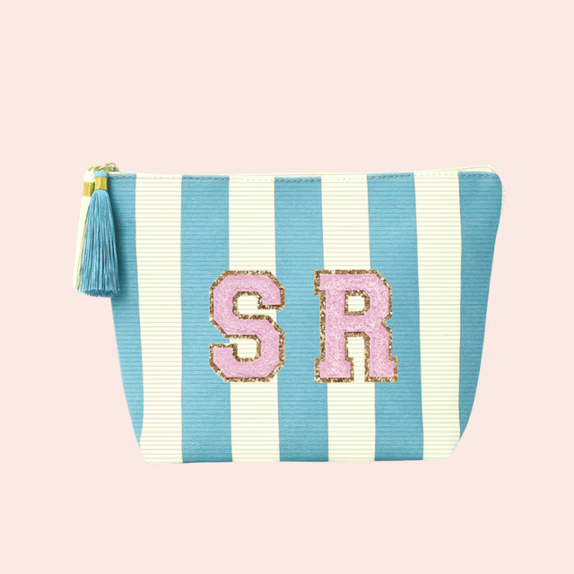 Vanity Pouch Blue - Patches