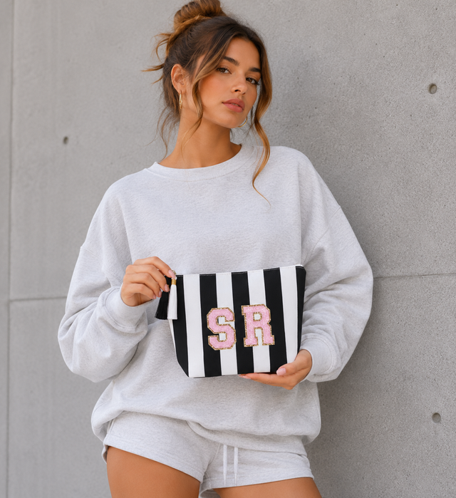 Vanity Pouch B&W - Patches