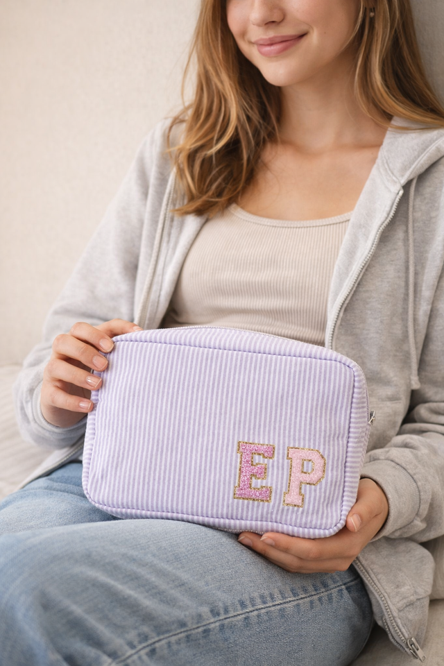 Striped Pouch Lila- So Aesthetic!