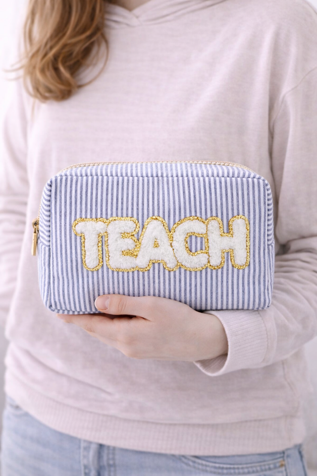 🎁 Teacher Gift - Striped Pouch