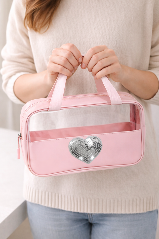 Clear Tote M- Rosa
